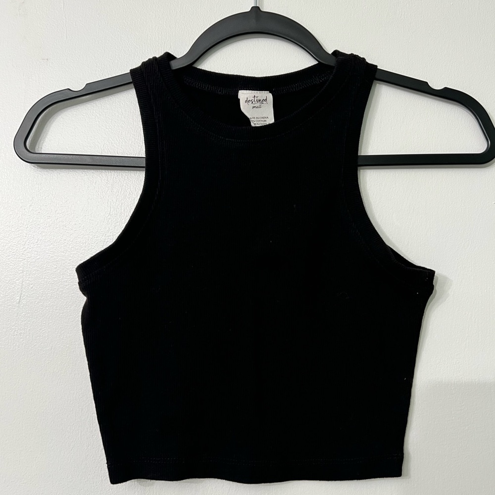 Black Cropped Tank